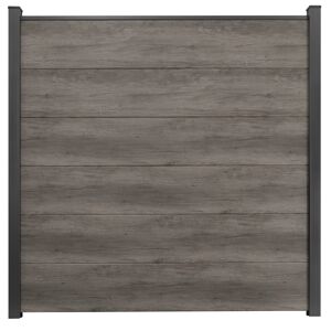 Steckzaun 'BasicLine' Eichefarben dunkel 180 x 180 cm