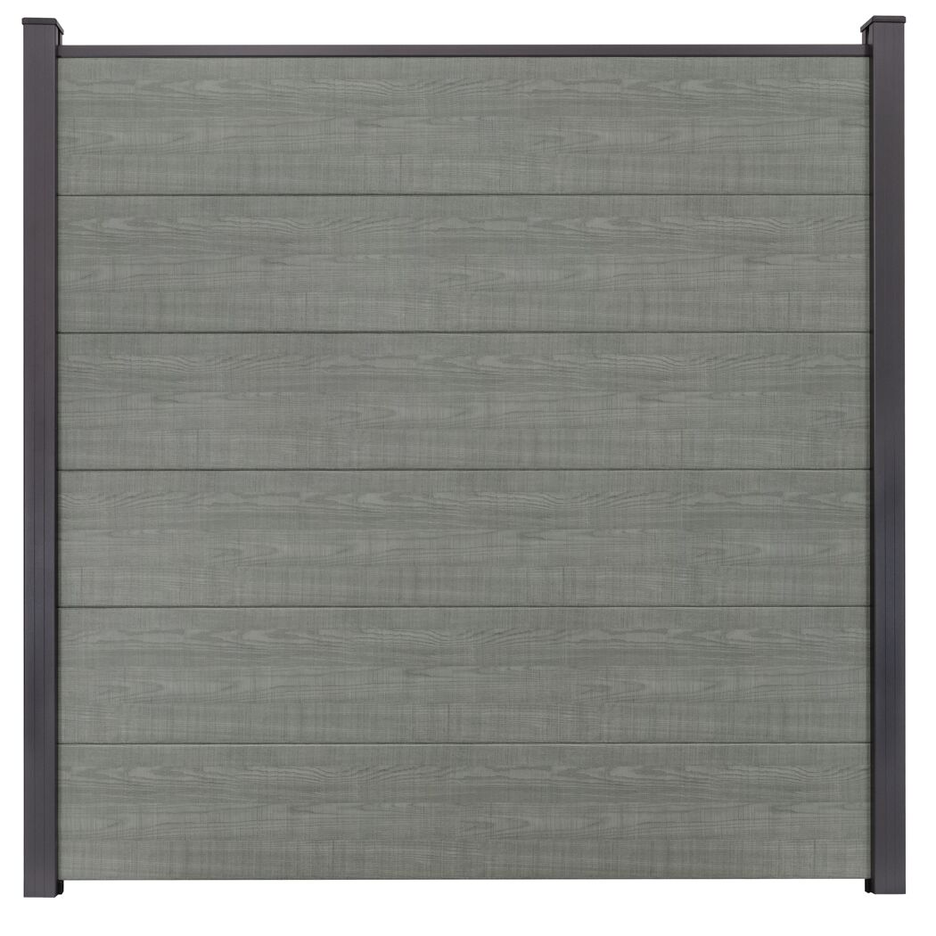 Steckzaun 'BasicLine' Holzfarben 180 x 180 cm