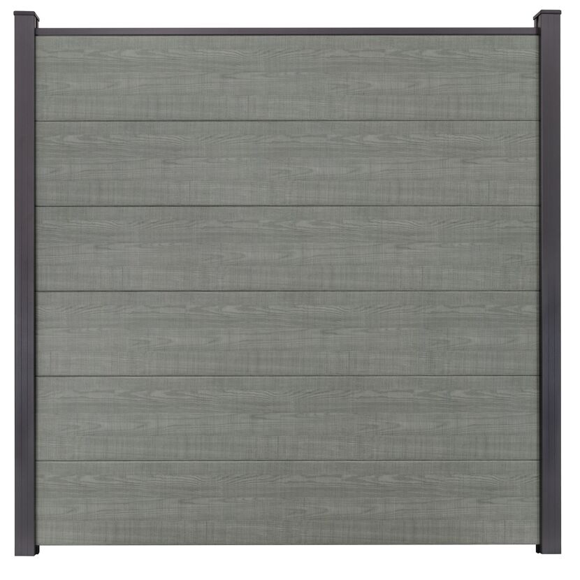 Steckzaun 'BasicLine' Holzfarben 180 x 180 cm