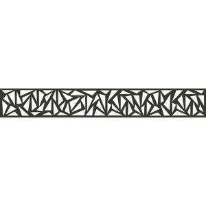 Einzelprofil Designeinsatz 'Triangle' Aluminium anthrazit 180 x 30 cm
