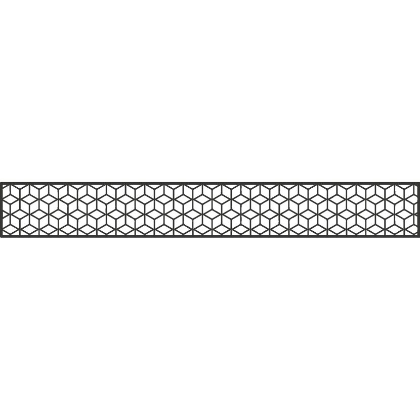 Einzelprofil Designeinsatz 'Cube' Aluminium anthrazit 180 x 30 cm