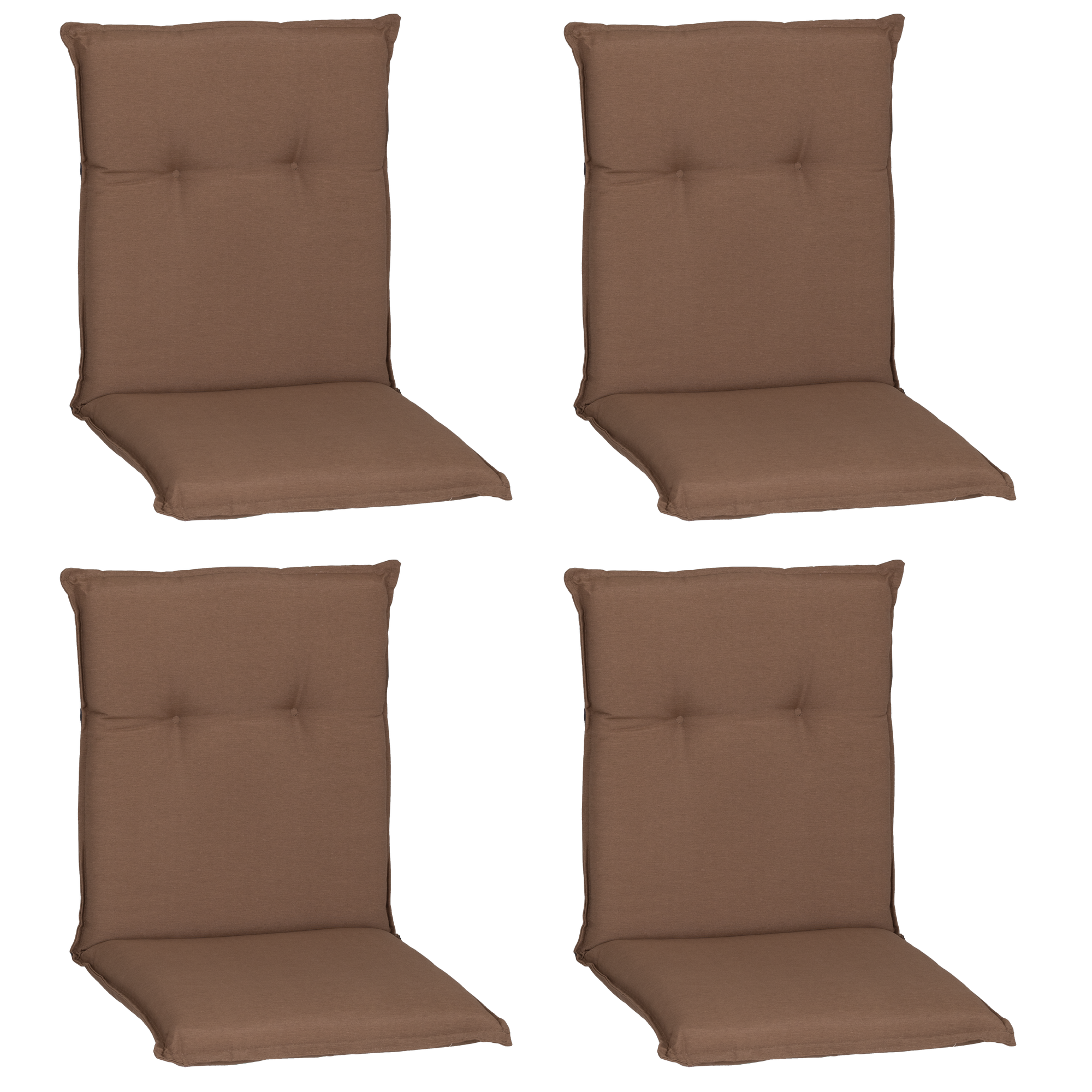 Niedriglehner-Auflagen-Set 'Turin' sandfarben 46 x 98 x 8 cm 4 Stück