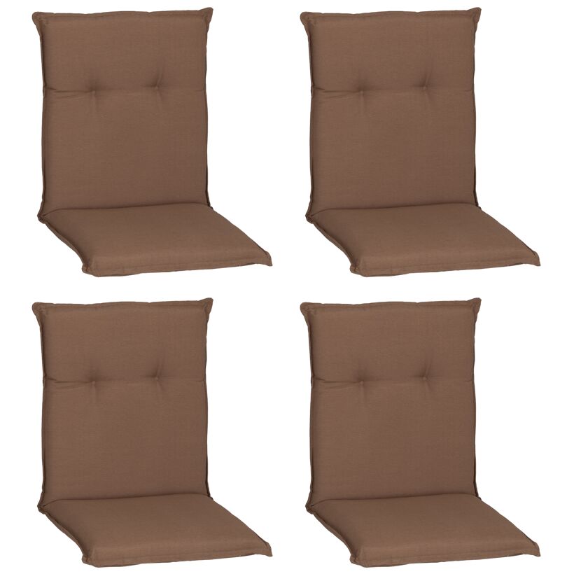 Niedriglehner-Auflagenset 'Tolonaro' braun 46 x 98 x 8 cm 4 Stück