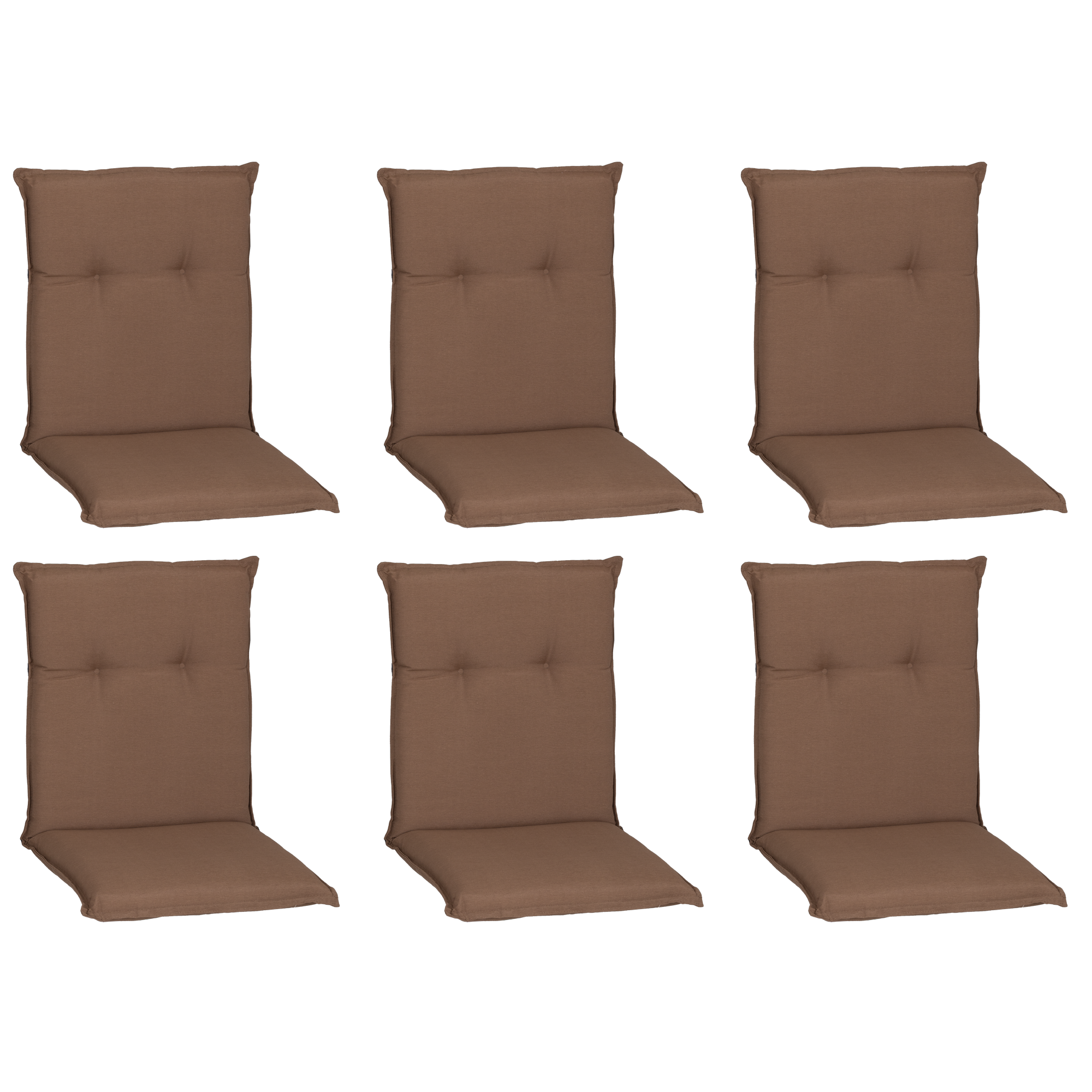 Niedriglehner-Auflagen-Set 'Turin' sandfarben 46 x 98 x 8 cm 6 Stück