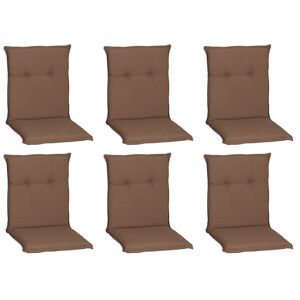 Niedriglehner-Auflagen-Set 'Turin' sandfarben 46 x 98 x 8 cm 6 Stück