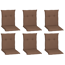 Niedriglehner-Auflagen-Set 'Turin' sandfarben 46 x 98 x 8 cm 6 Stück