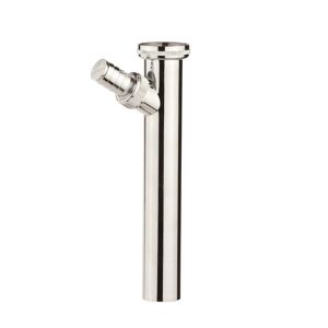 Tauchrohr Siphon verchromt 1 1/4" x 3/4" T x 200 mm x 32 mm, mit Geräteanschluss