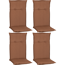 Hochlehner-Auflagen-Set 'Turin' sandfarben 46 x 118 x 8 cm 4 Stück