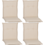Niedriglehner-Auflagen-Set 'Turin' beige 46 x 98 x 8 cm 4 Stück