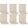 Niedriglehner-Auflagenset 'Takume' beige 46 x 98 x 8 cm 6 Stück