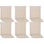Niedriglehner-Auflagenset 'Takume' beige 46 x 98 x 8 cm 6 Stück
