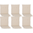 Niedriglehner-Auflagen-Set 'Turin' beige 46 x 98 x 8 cm 6 Stück