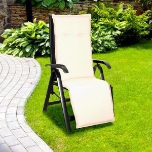 Relaxstuhl-Auflage 'Turin' beige 46 x 171 x 8 cm