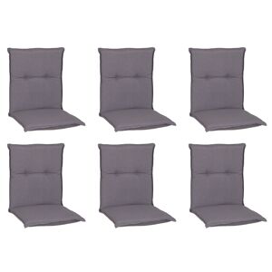 Niedriglehner-Auflagen-Set 'Turin' hellgrau 46 x 98 x 8 cm 6 Stück