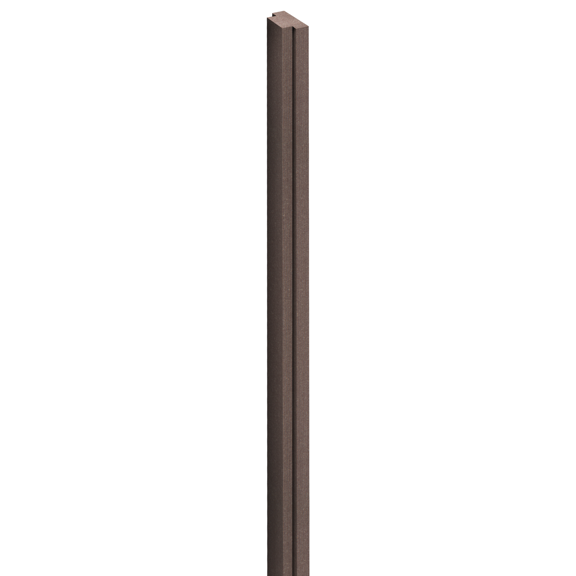 Pfostenabdeckleiste 'Solid' BPC Erdbraun 2,9 x 1,5 x 100 cm