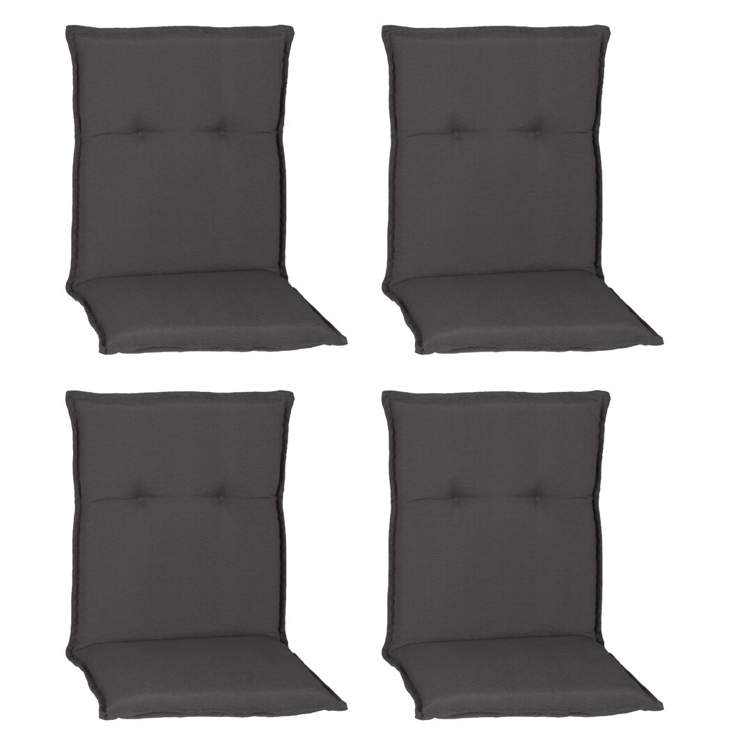 Niedriglehner-Auflagenset 'Trier' anthrazit 46 x 98 x 8 cm 4 Stück