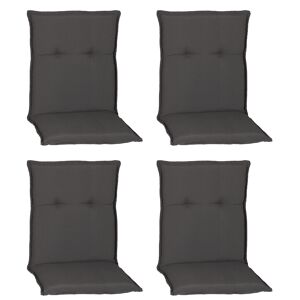 Niedriglehner-Auflagen-Set 'Turin' grau 46 x 98 x 8 cm 4 Stück