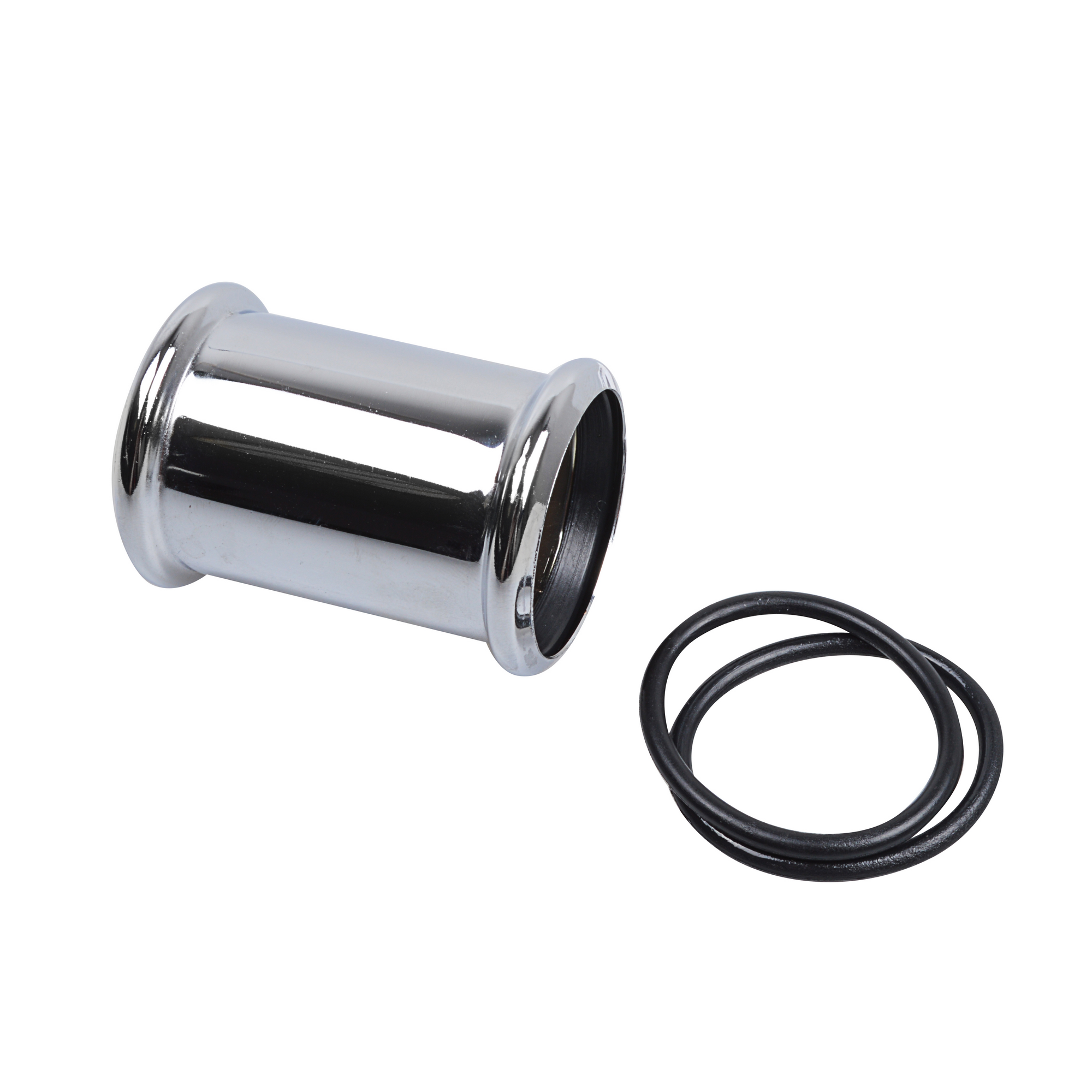 Doppelmuffe Chrom 32 x 52 mm, mit O-Ringen