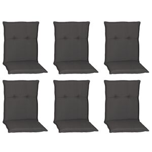 Niedriglehner-Auflagen-Set 'Turin' grau 46 x 98 x 8 cm 6 Stück