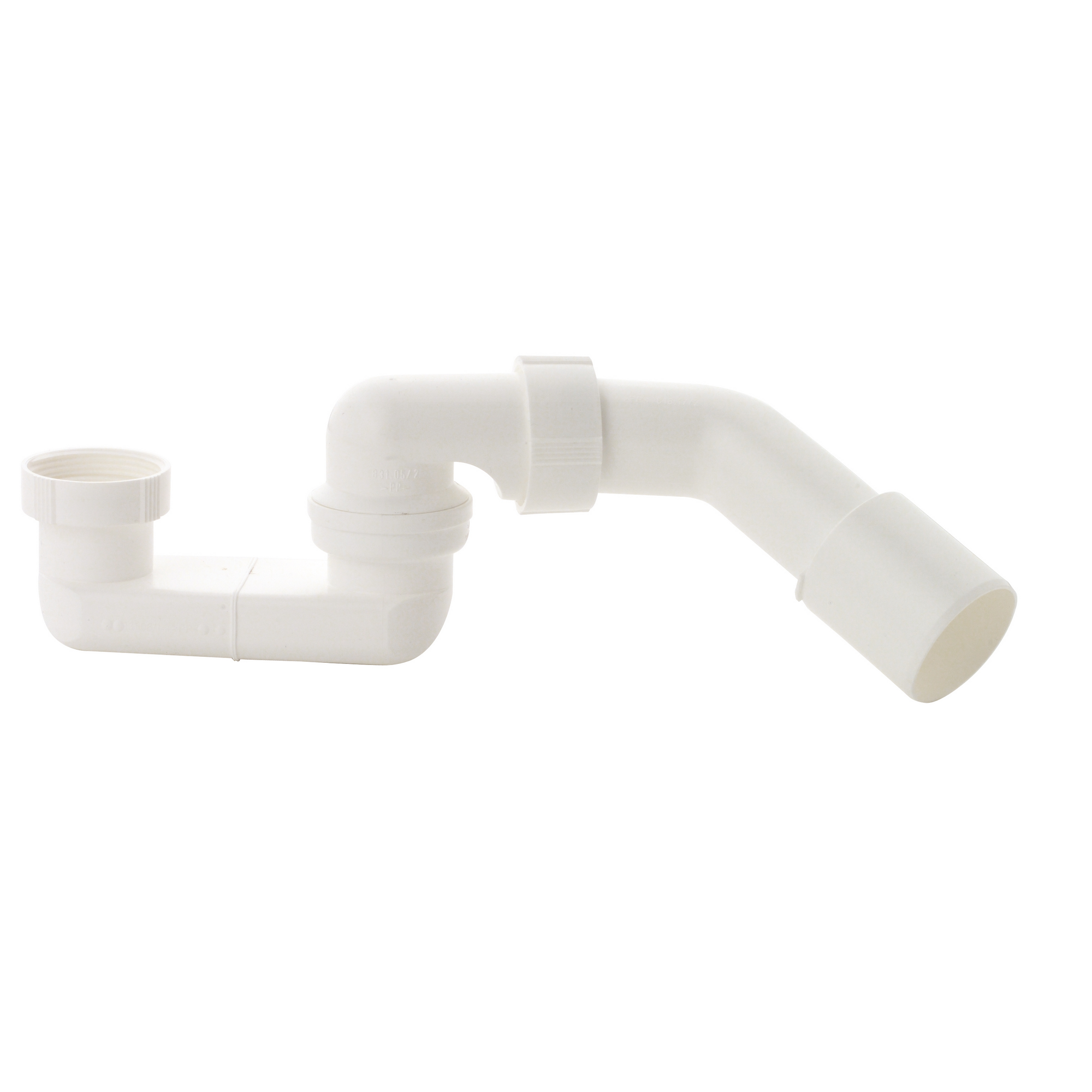 Siphon Kunststoff weiß 1 1/2" x 40/50 mm, für Brausetasse