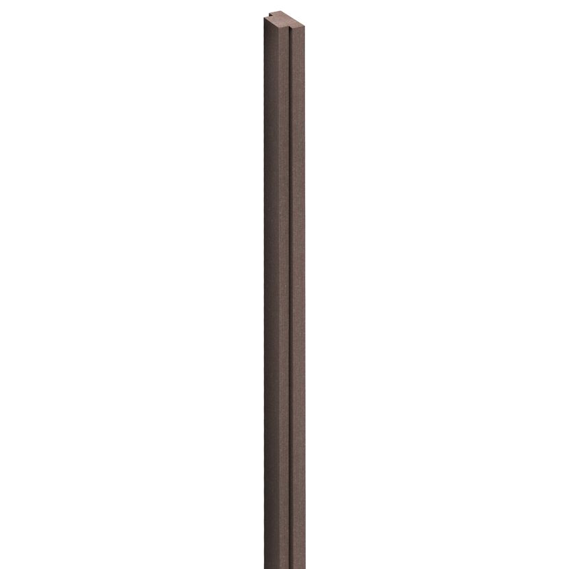 Pfostenabdeckleiste 'Solid' BPC Erdbraun 2,9 x 1,5 x 300 cm