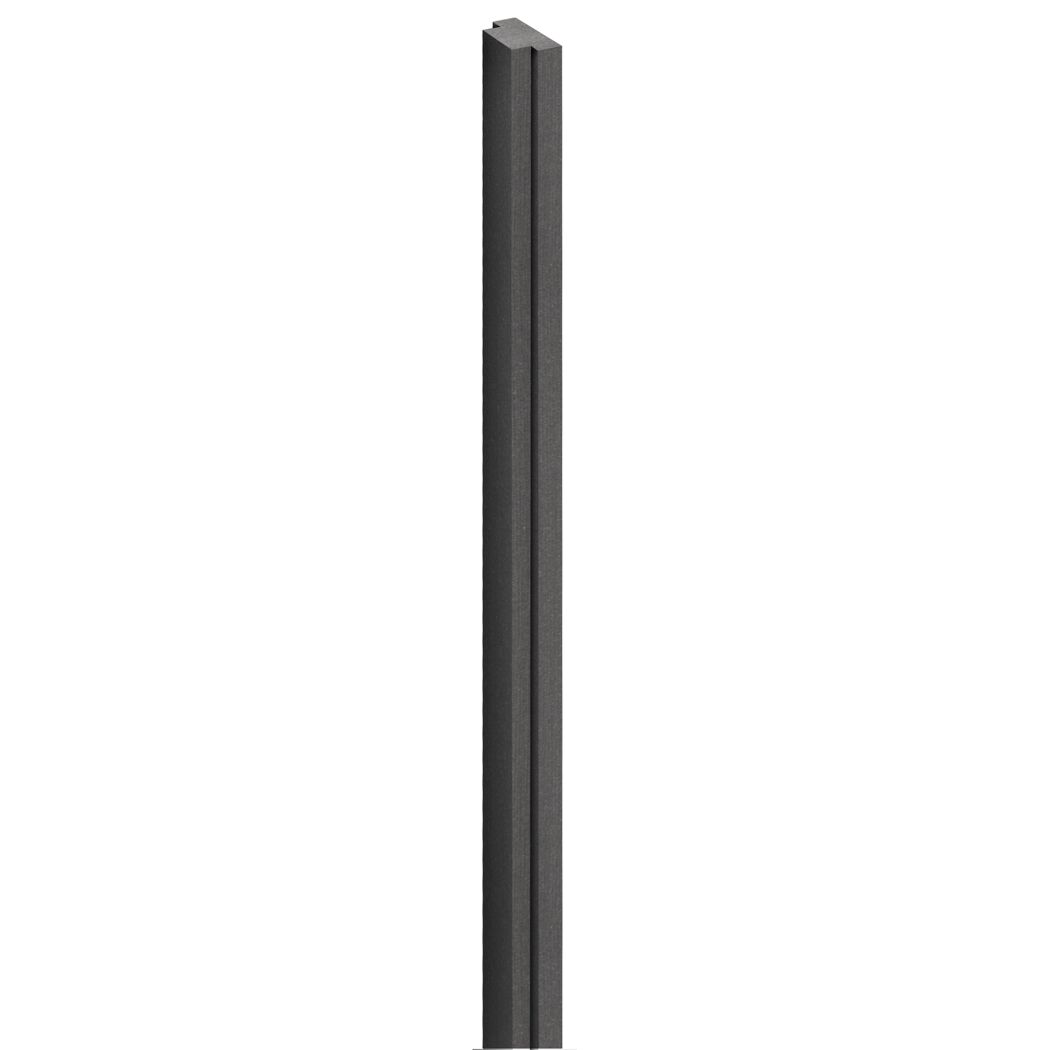 Pfostenabdeckleiste 'Solid' BPC anthrazitgrau 2,9 x 1,5 x 190 cm