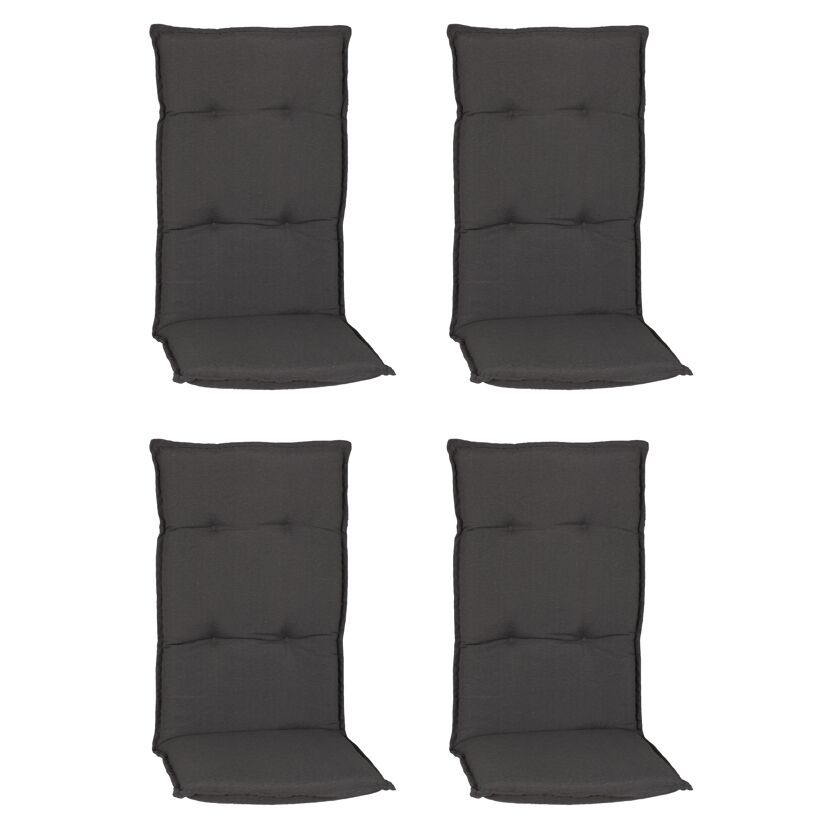 Hochlehner-Auflagenset 'Trier' anthrazit 46 x 118 x 8 cm 4 Stück