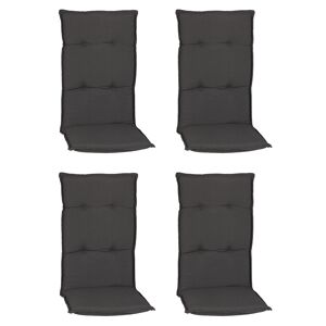 Hochlehner-Auflagen-Set 'Turin' grau 46 x 118 x 8 cm 4 Stück