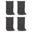 Hochlehner-Auflagen-Set 'Turin' grau 46 x 118 x 8 cm 4 Stück