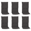 Hochlehner-Auflagen-Set 'Turin' grau 46 x 118 x 8 cm 6 Stück