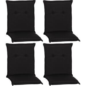 Niedriglehner-Auflagen-Set 'Turin' anthrazit 46 x 98 x 8 cm 4 Stück