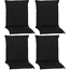 Niedriglehner-Auflagen-Set 'Turin' anthrazit 46 x 98 x 8 cm 4 Stück