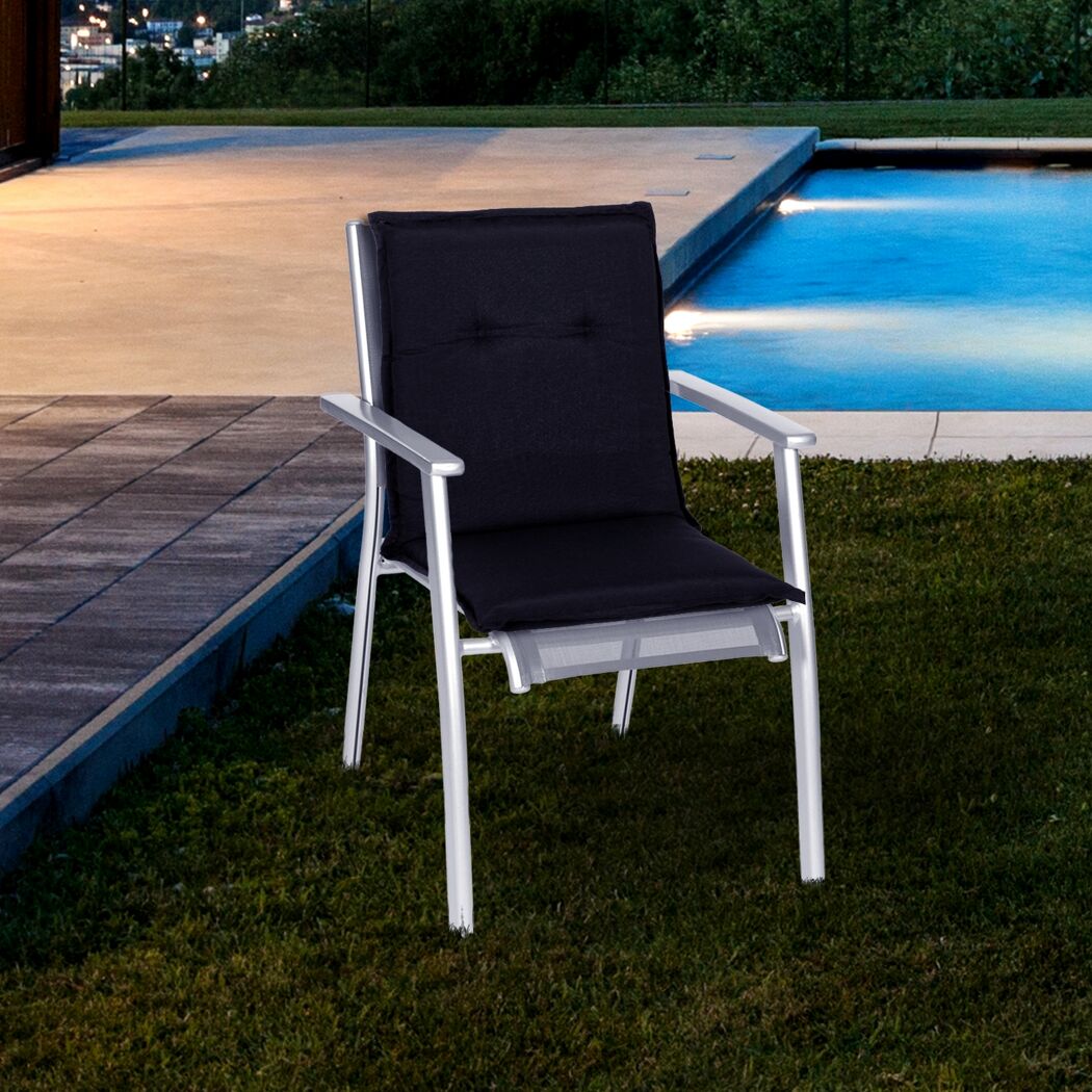 Niedriglehner-Auflagenset 'Trabzon' anthrazit 46 x 98 x 8 cm 4 Stück