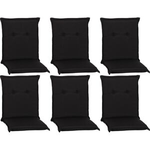 Niedriglehner-Auflagen-Set 'Turin' anthrazit 46 x 98 x 8 cm 6 Stück