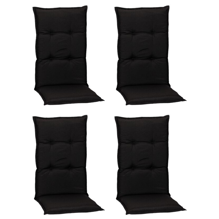 Hochlehner-Auflagenset 'Trabzon' anthrazit 46 x 118 x 8 cm 4 Stück
