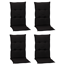 Hochlehner-Auflagen-Set 'Turin' anthrazit 46 x 118 x 8 cm 4 Stück