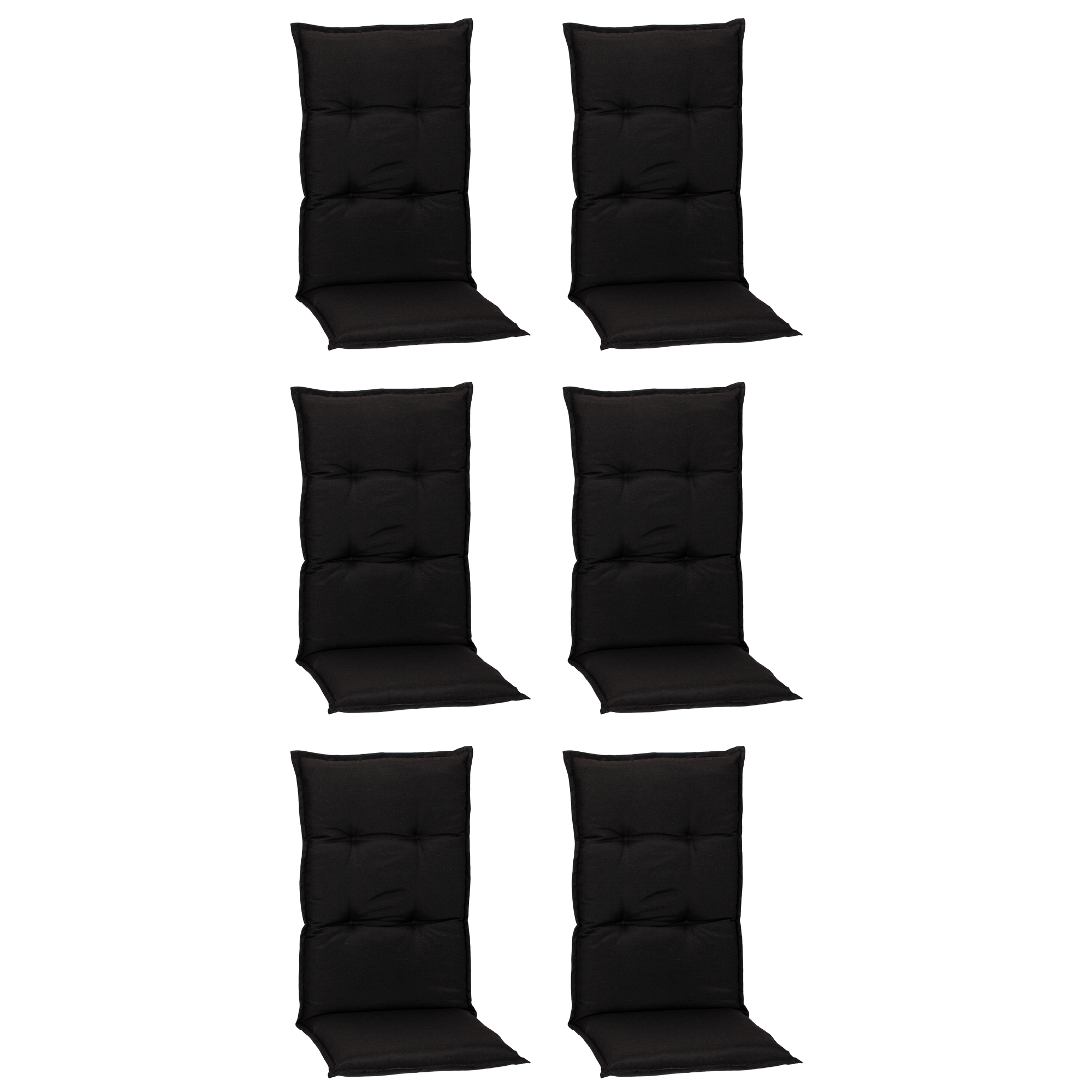 Hochlehner-Auflagen-Set 'Turin' anthrazit 46 x 118 x 8 cm 6 Stück