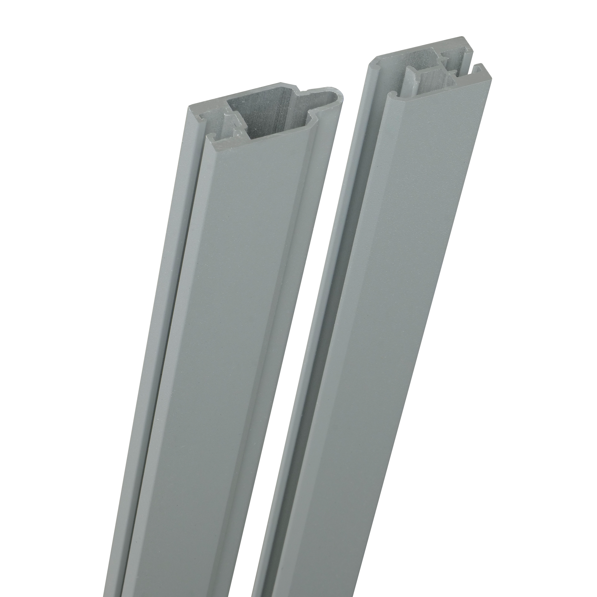 Adapterleisten-Set Steckzaunsystem silbergrau 180 cm 2-teilig