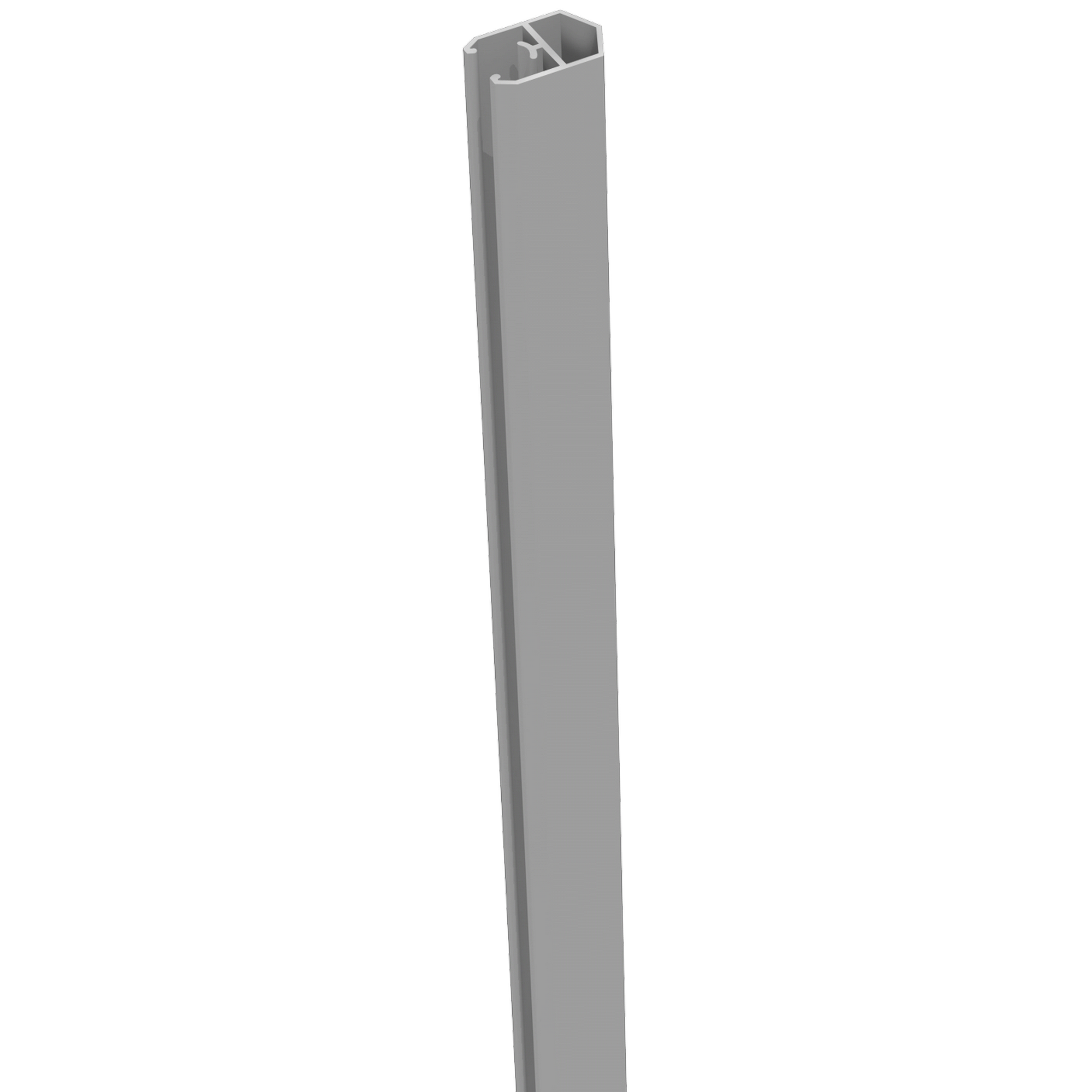 Abschlussprofil Steckzaunsystem silbergrau 180 cm