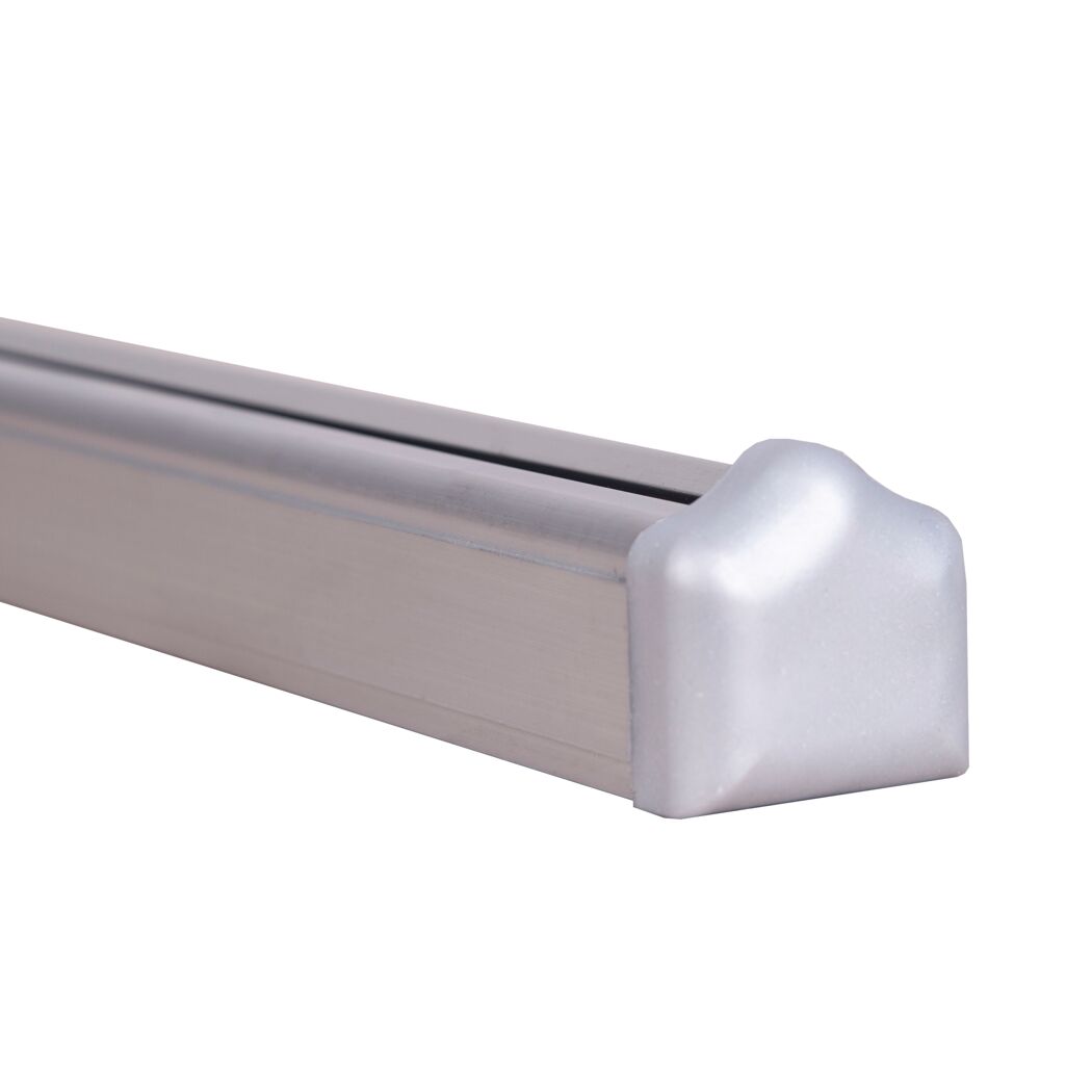 Aluminium-Universalleiste für Steckzaunsystem silbergrau 300 cm
