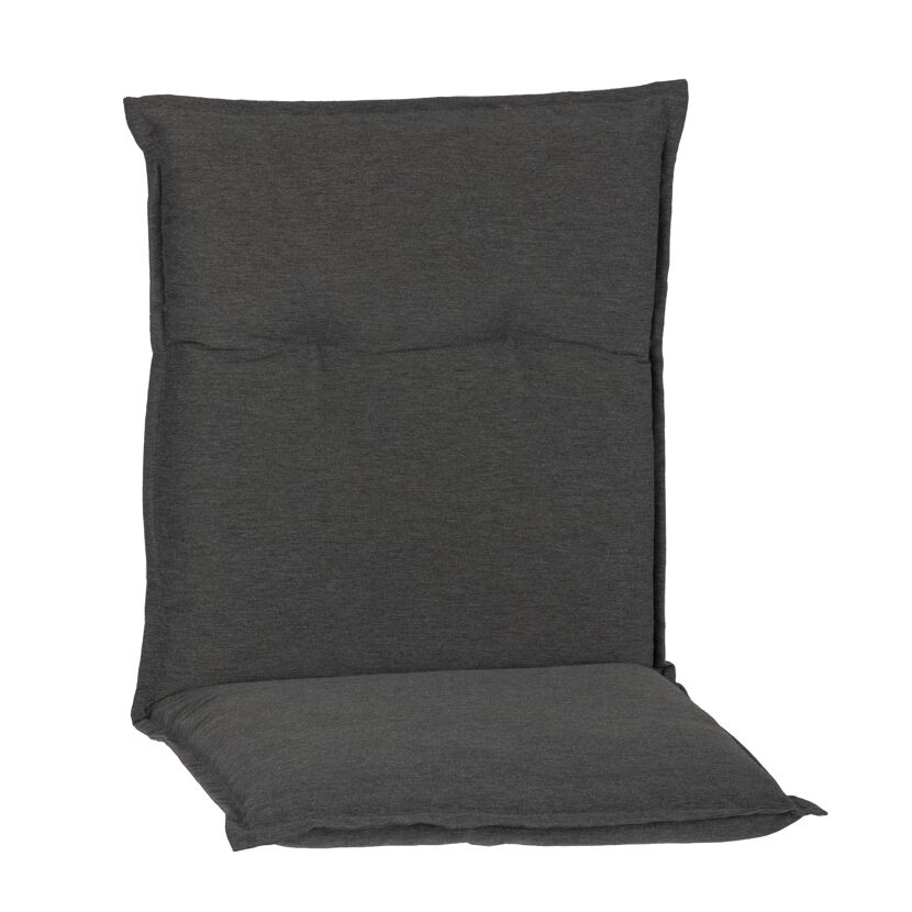 Niedriglehner-Auflagenset 'Tartu' anthrazit 46 x 98 x 6 cm 4 Stück