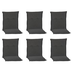 Niedriglehner-Auflagen-Set 'Barcelona' grau 46 x 98 x 6 cm 6 Stück