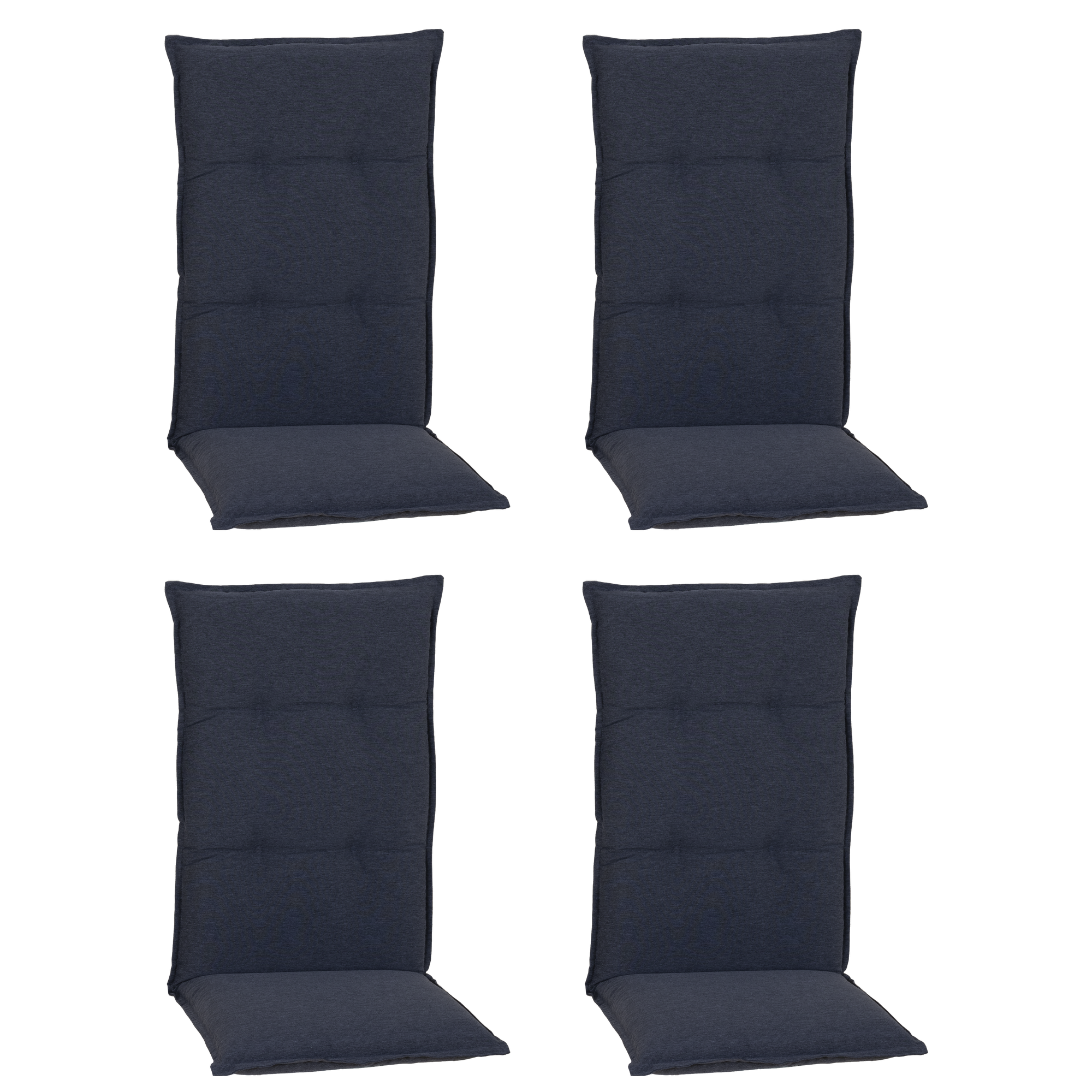 Hochlehner-Auflagen-Set 'Barcelona' grau 46 x 118 x 6 cm 4 Stück