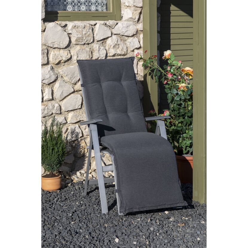 Liegestuhl-Auflage 'Tartu' anthrazit 46 x 171 x 6 cm