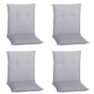 Niedriglehner-Auflagen-Set 'Barcelona' hellgrau 46 x 98 x 6 cm 4 Stück