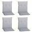 Niedriglehner-Auflagen-Set 'Barcelona' hellgrau 46 x 98 x 6 cm 4 Stück