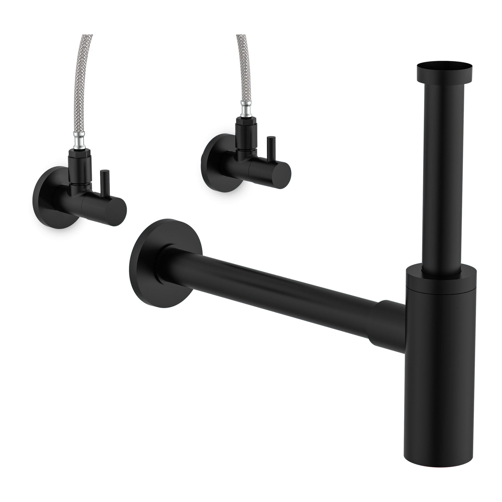 Design-Flaschensiphon schwarz 1 1/4" x 32 mm