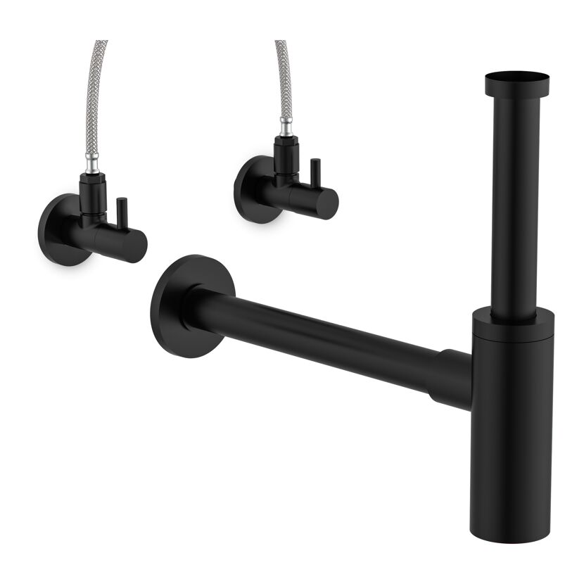 Design-Flaschensiphon schwarz 1 1/4" x 32 mm