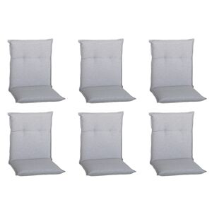 Niedriglehner-Auflagen-Set 'Barcelona' hellgrau 46 x 98 x 6 cm 6 Stück