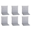 Niedriglehner-Auflagen-Set 'Barcelona' hellgrau 46 x 98 x 6 cm 6 Stück